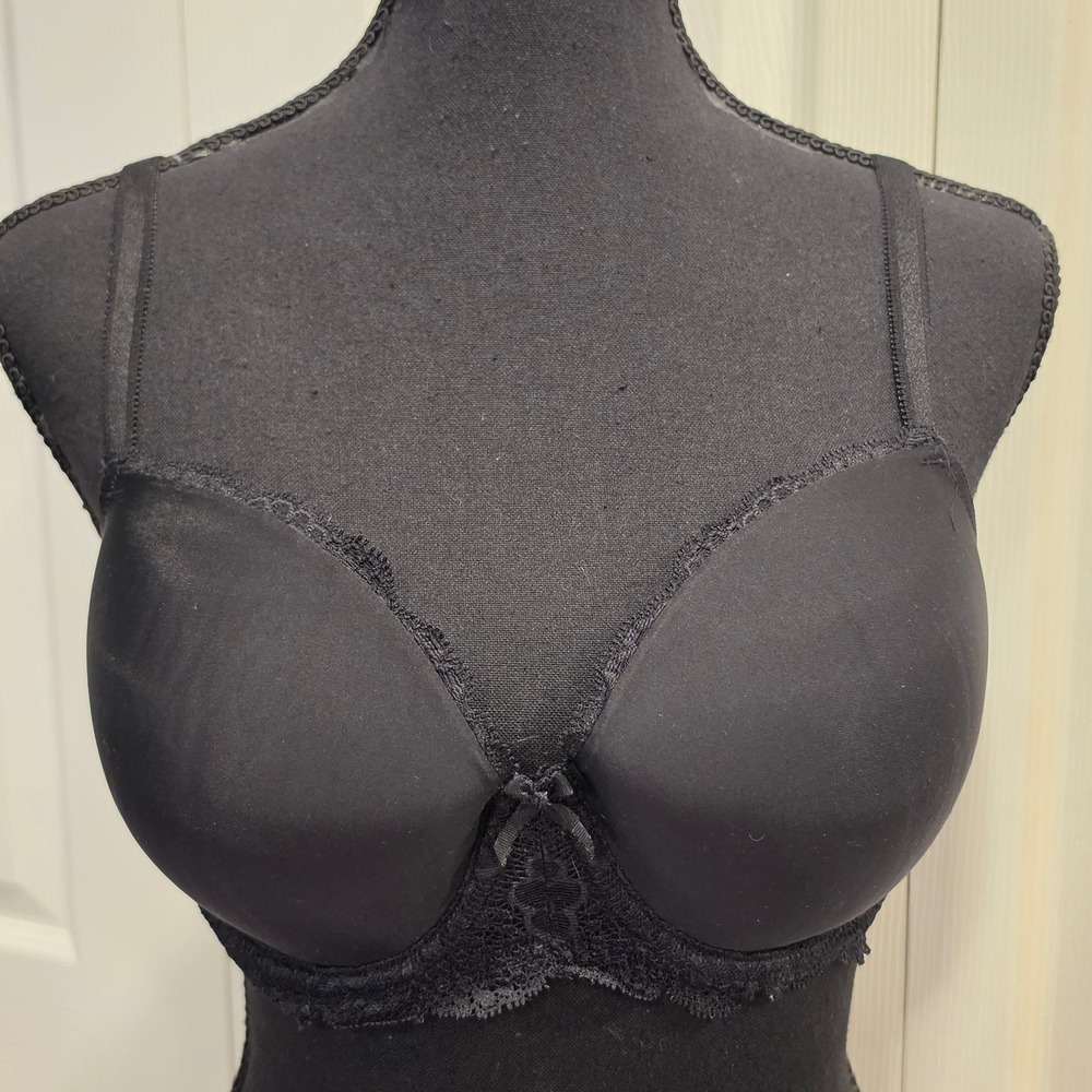 Victoria's Secret Bra Women 34DD Black Dream Angels Lined Demi Lace Underwire